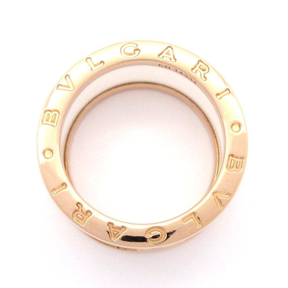 Bvlgari B-zero1 Ring 18K Rose Gold White Ceramic - Picture 4 of 7